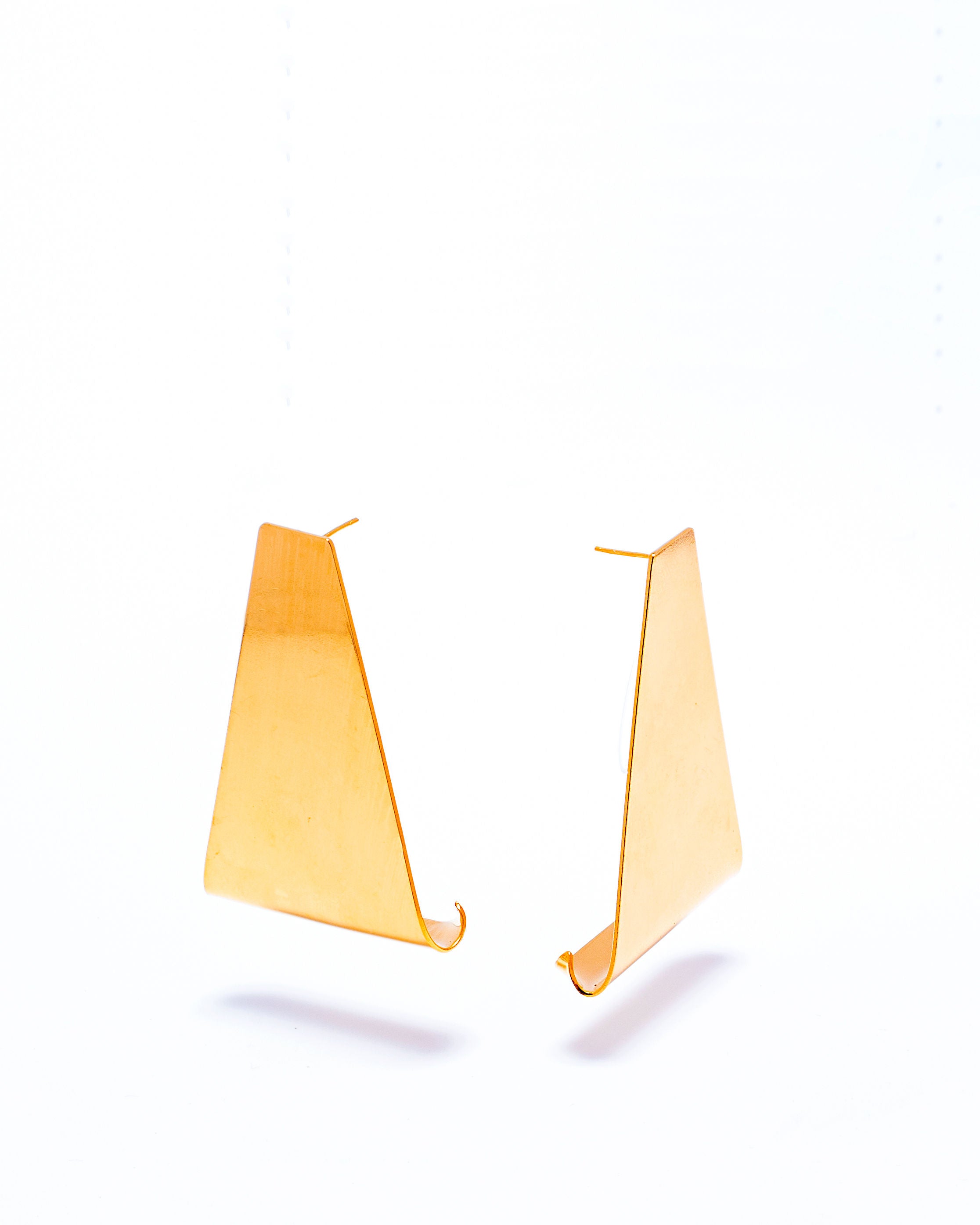 triangle shaped statement earrings